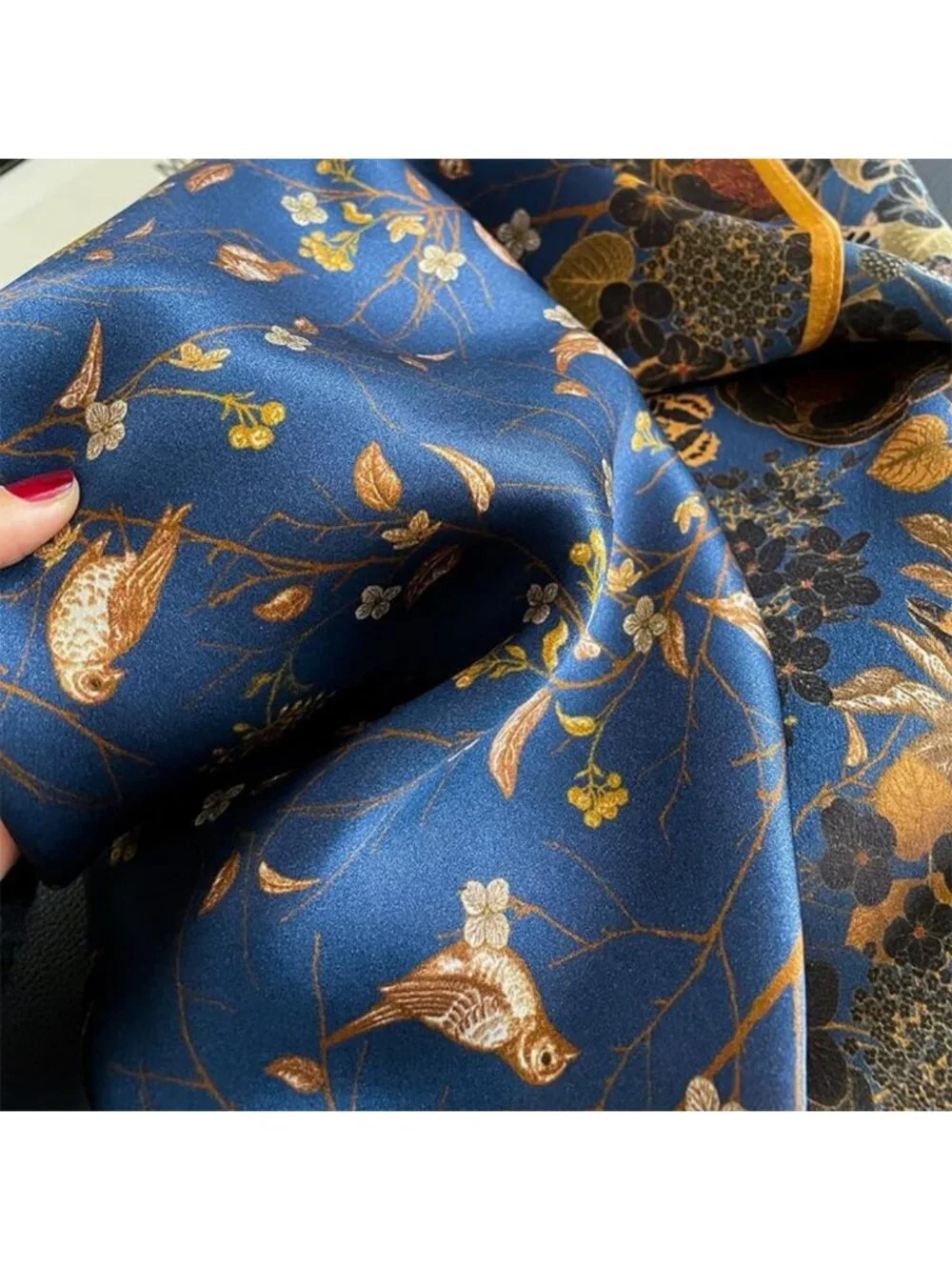 100% Pure Mulberry Silk Square Scarf - Luxurious 26